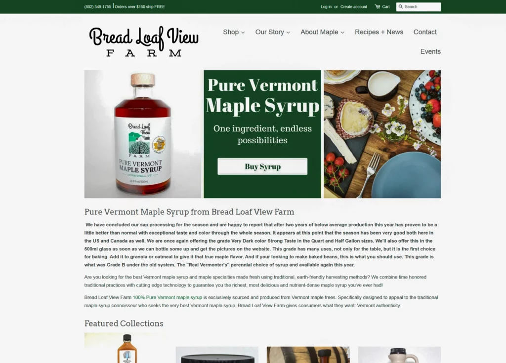 Breadloaf View Farm Maple Syrup